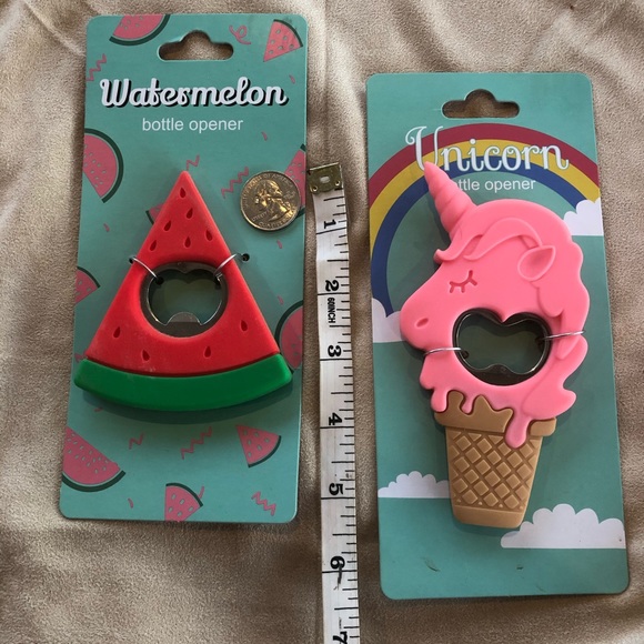 🍉 Fun Bottle Opener Wine Beer Unicorn Watermelon - Picture 2 of 3